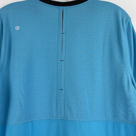 Lululemon Precise Tee M3442S Short Sleeve Tech Shirt KAYAK BLUE Mens Sz Medium - Picture 4 of 5
